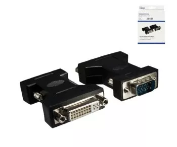 DINIC Monitor Adapter VGA male to DVI-I female, black